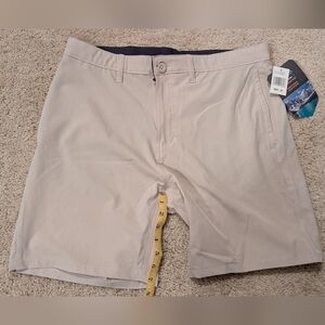 Classic Beige Men's Flat Front Shorts